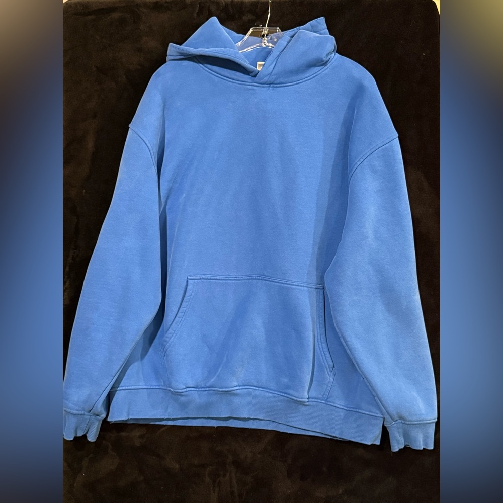 Blue Acid Wash Hoodie